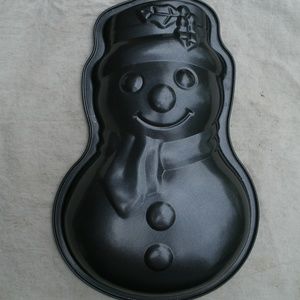 Vintage Happy Snowman Holiday Cake Pan